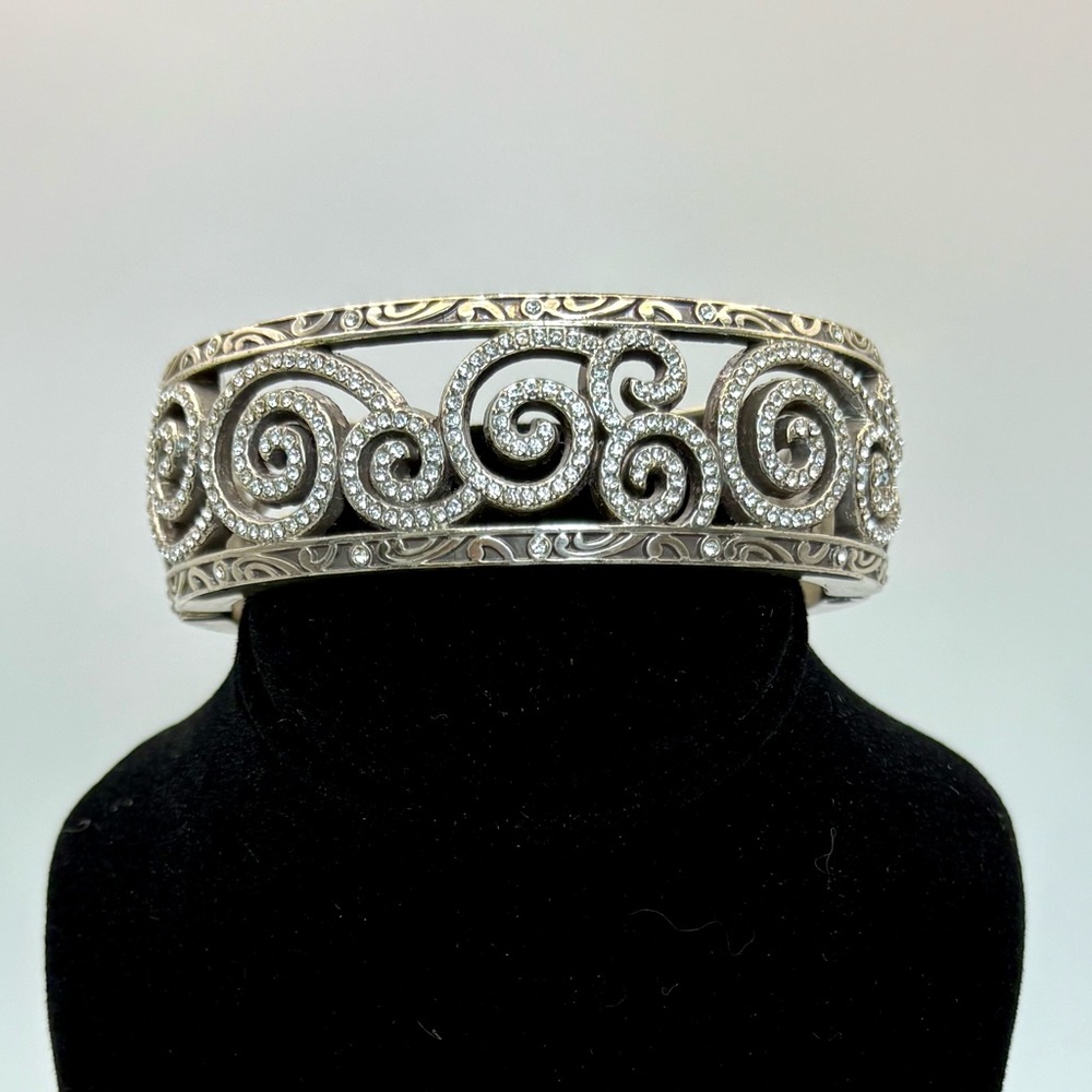 Brighton Silver Swirl Crystal Bracelet